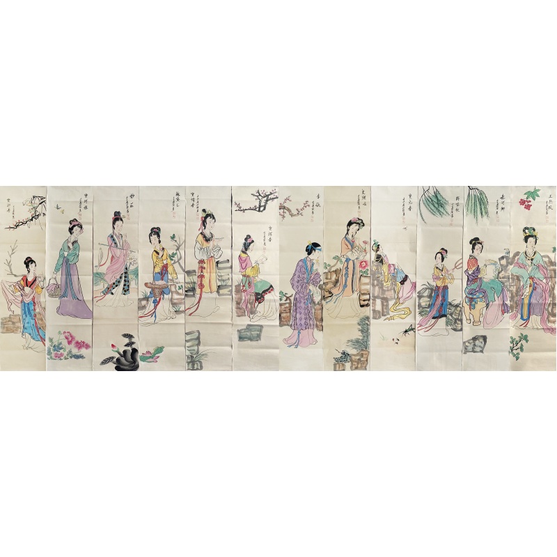 十二金钗条屏 55861