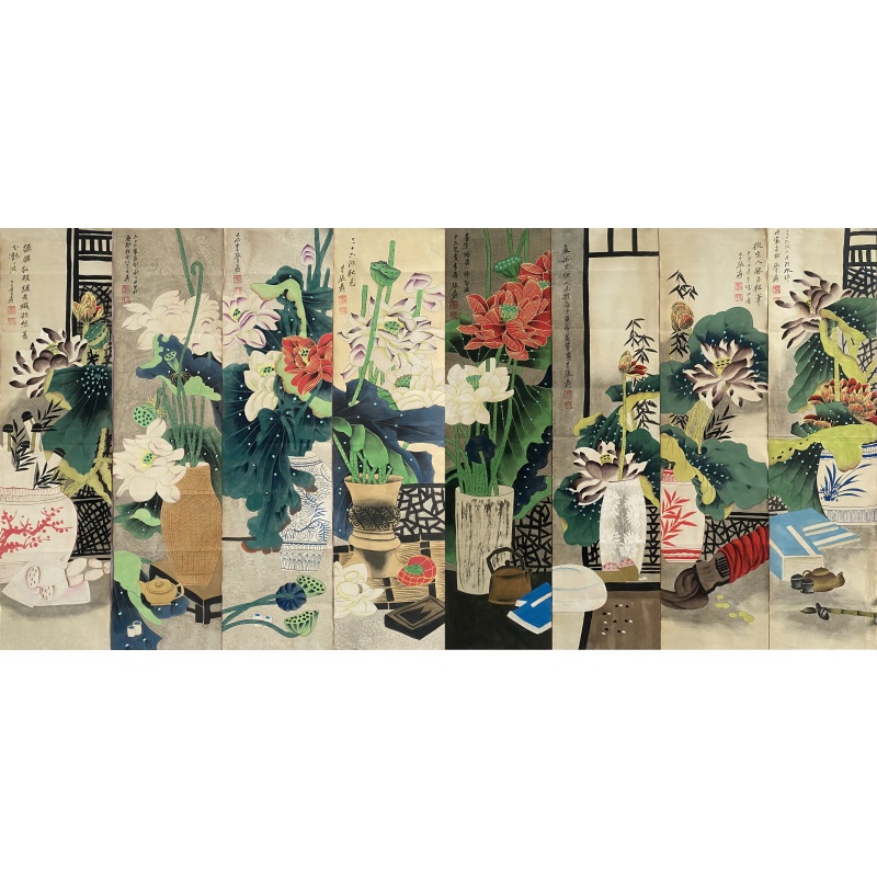 花鸟八条屏 55947