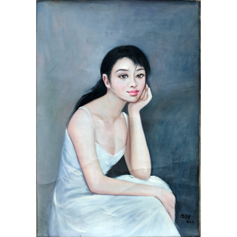 女孩图油画 822564