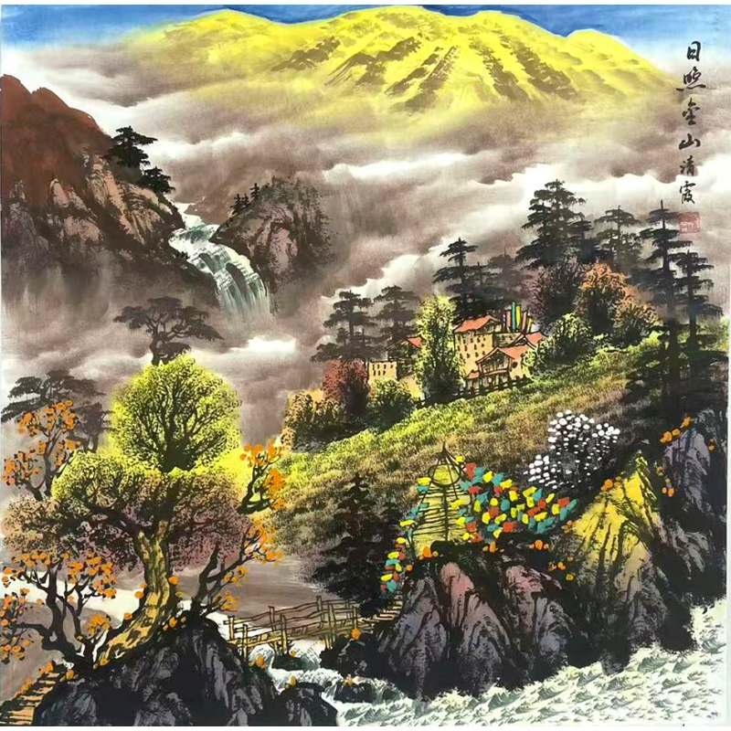 雾照金山  583310