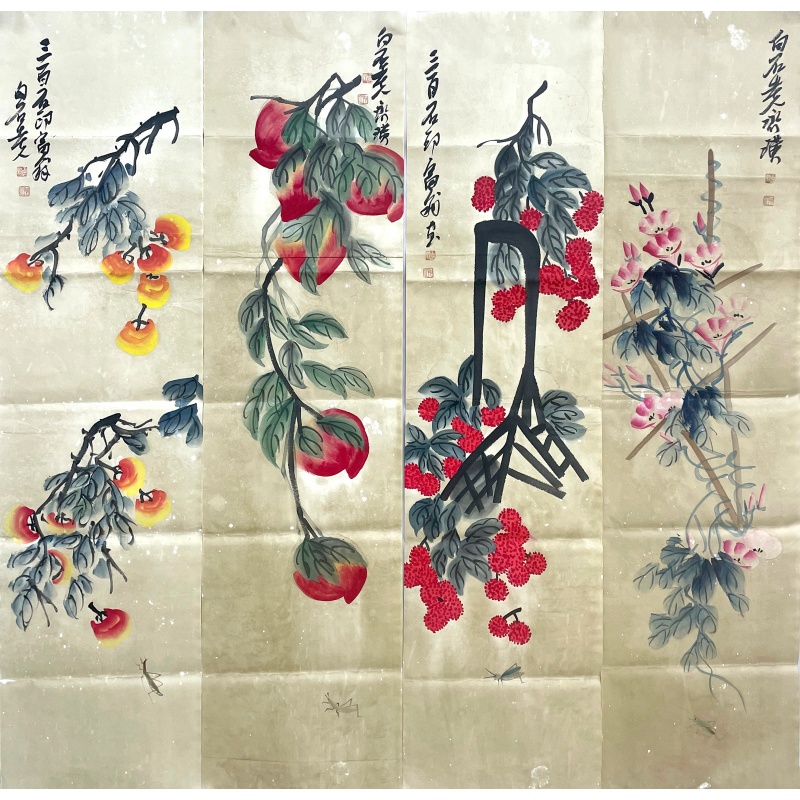 寿桃四条屏  583300