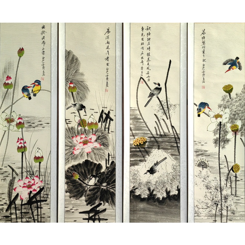 花鸟四条屏54420