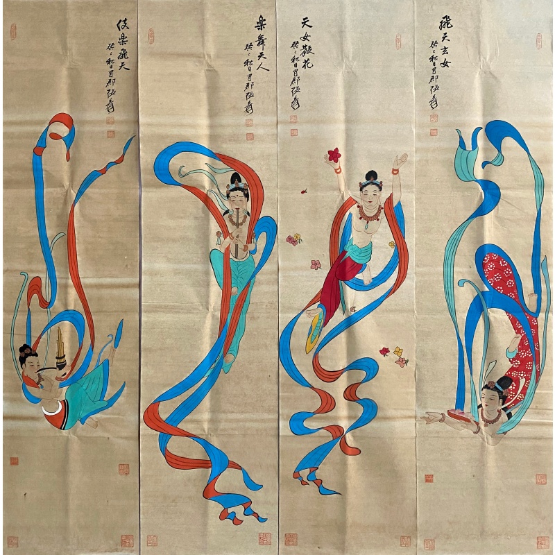 飞天四条屏58072