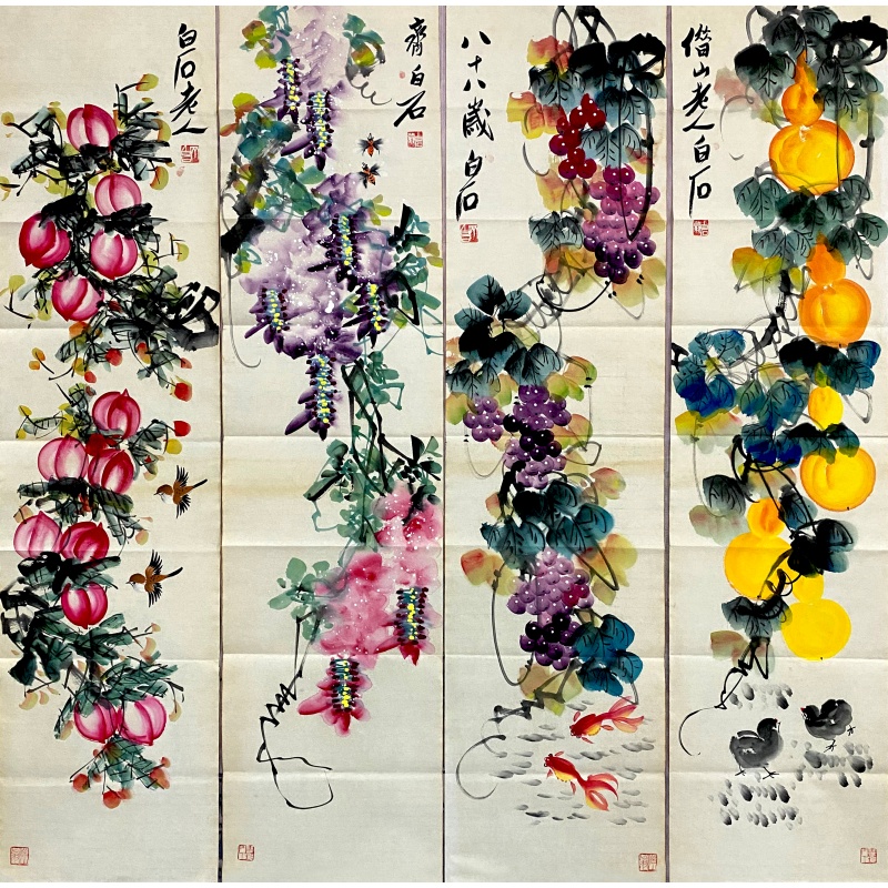 花鸟四条屏59318