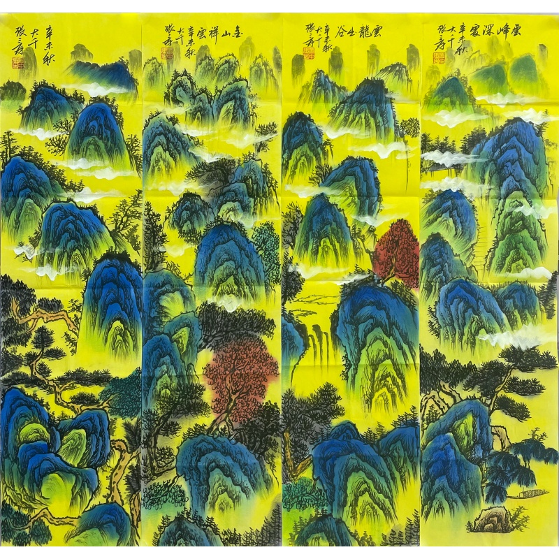 山水四条屏   583280