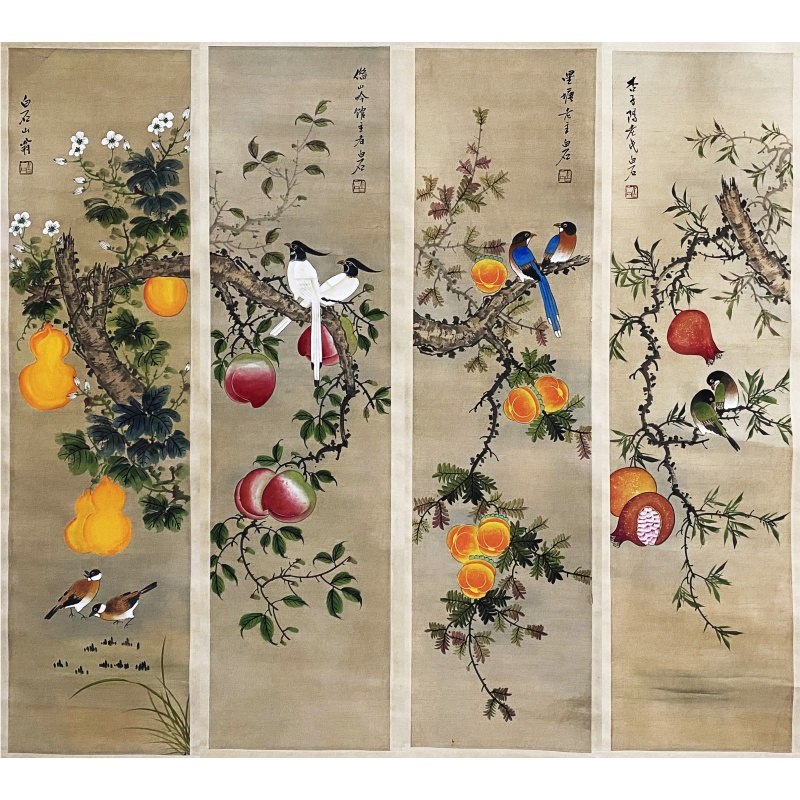 花鸟四条屏56033