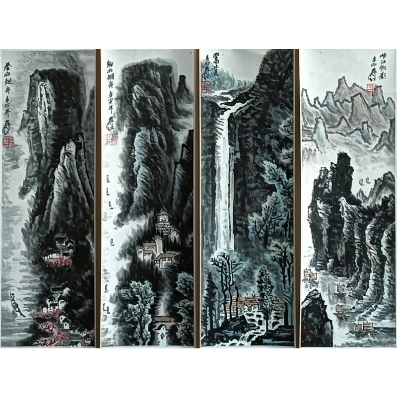 山水四条屏58280