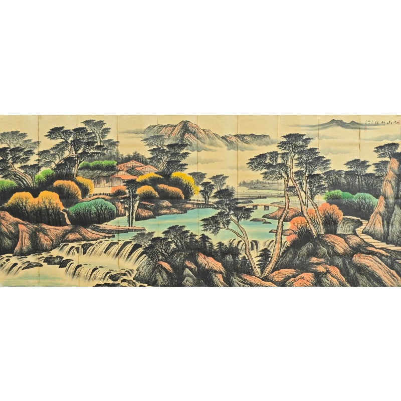 江山锦绣十条屏56535