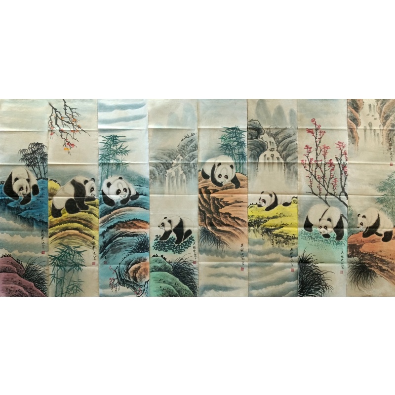 熊猫八条屏54087
