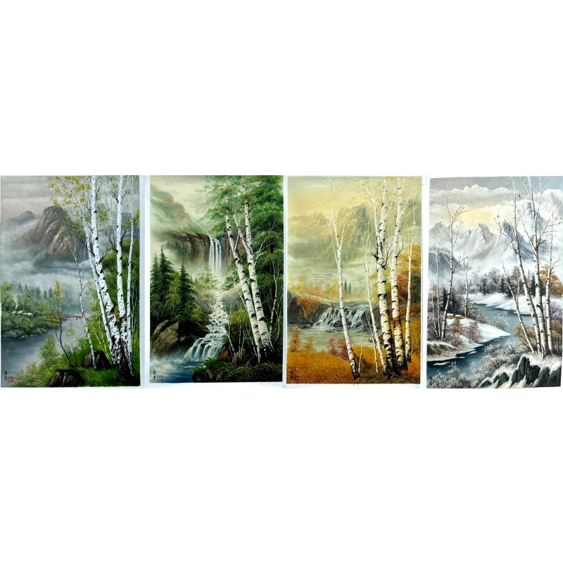 白桦四条屏572270