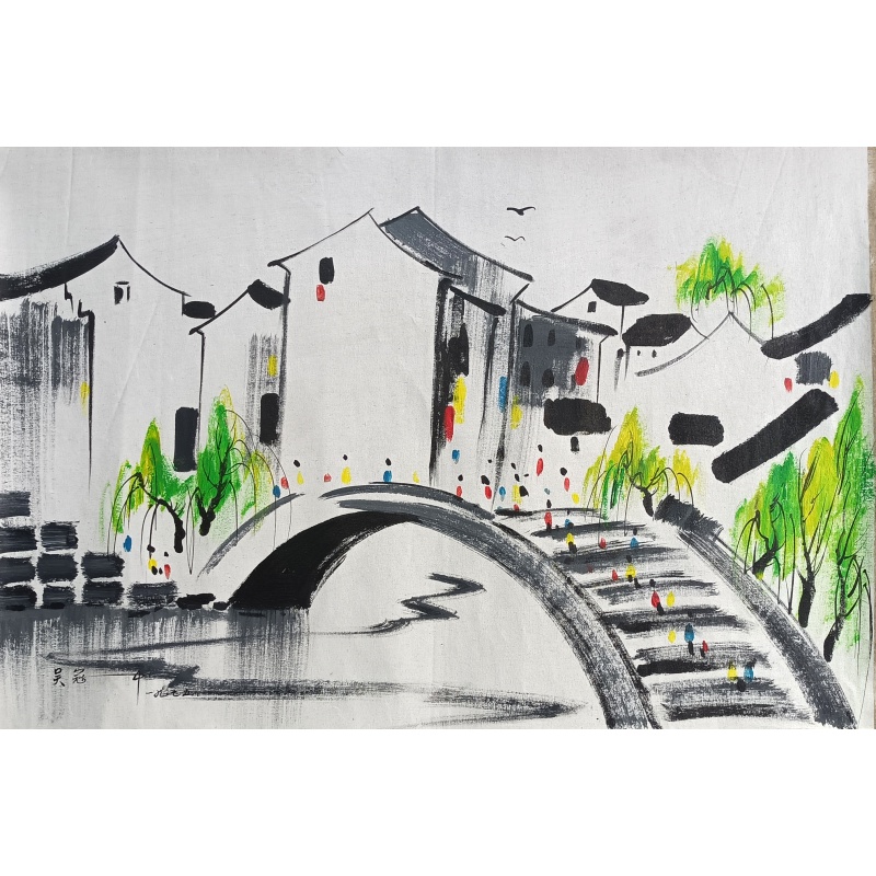 江南水乡油画581260