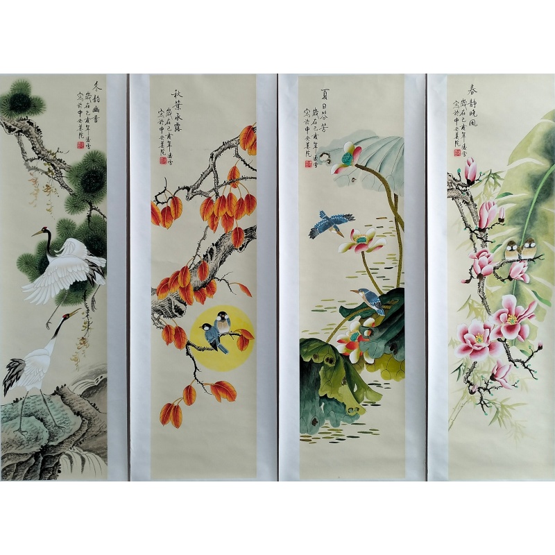 春夏秋冬四条屏822659