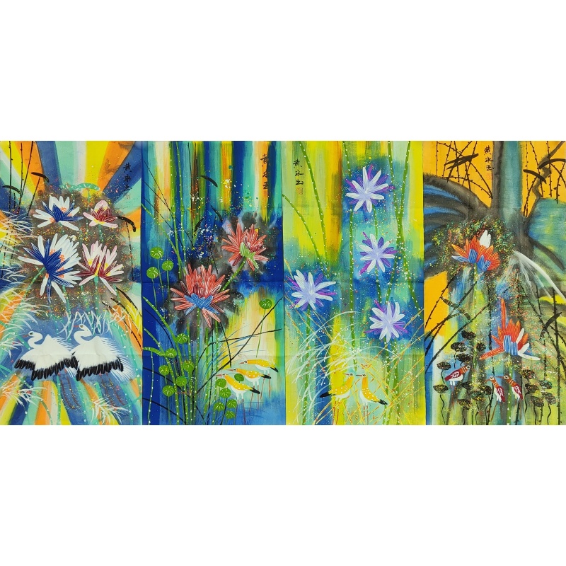 花鸟四条屏570900