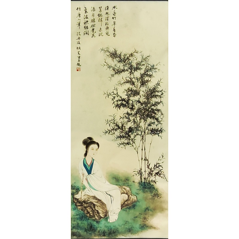 仕女竹子图4178