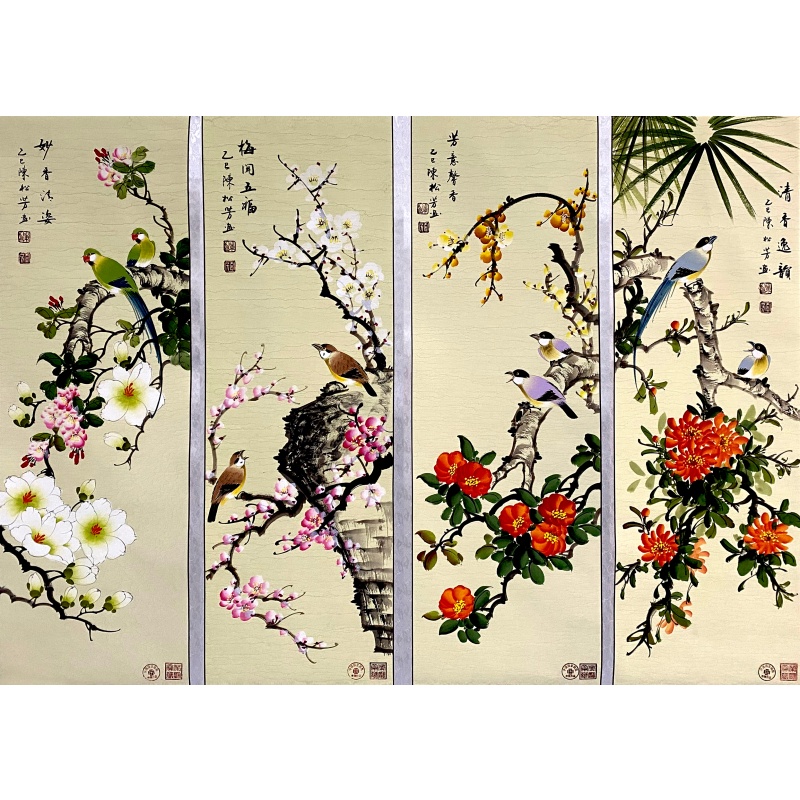 花鸟四条屏569430