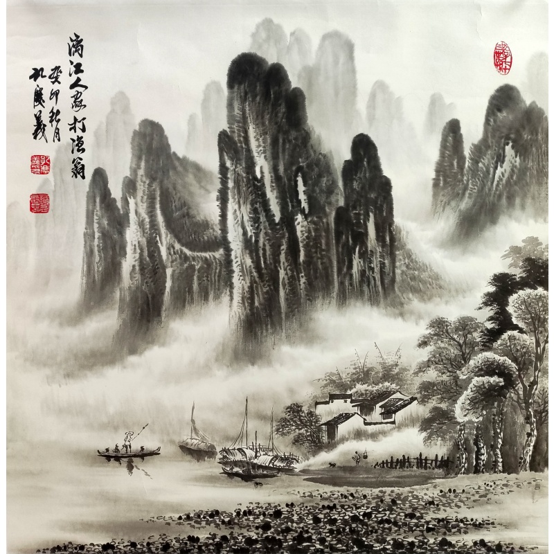 漓江人家打渔翁3826