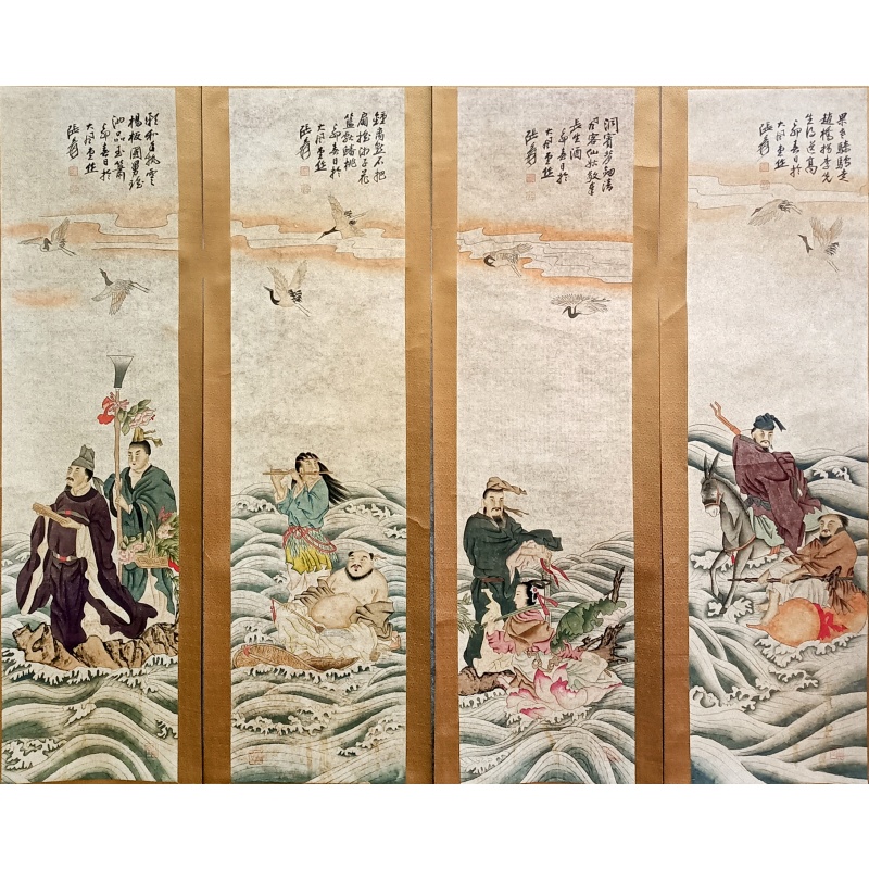 八仙过海四条屏578920