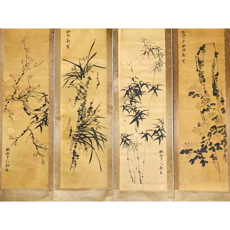 梅兰竹菊四条屏AA0002