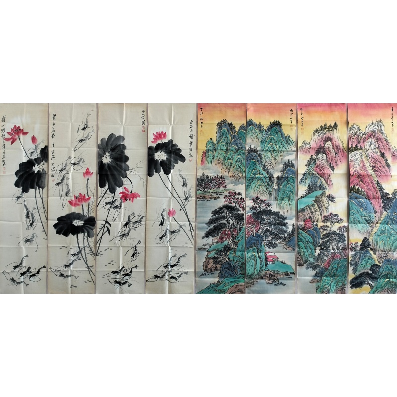 荷花虾、山水822799