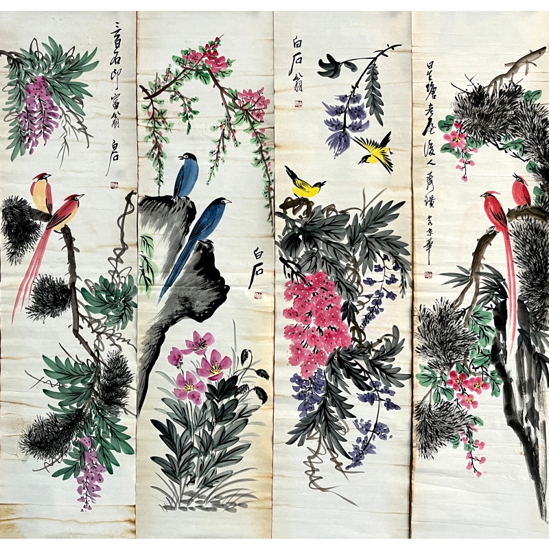 花鸟四条屏565170
