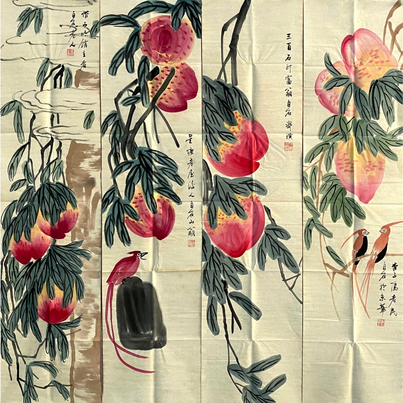 寿桃四条屏578350