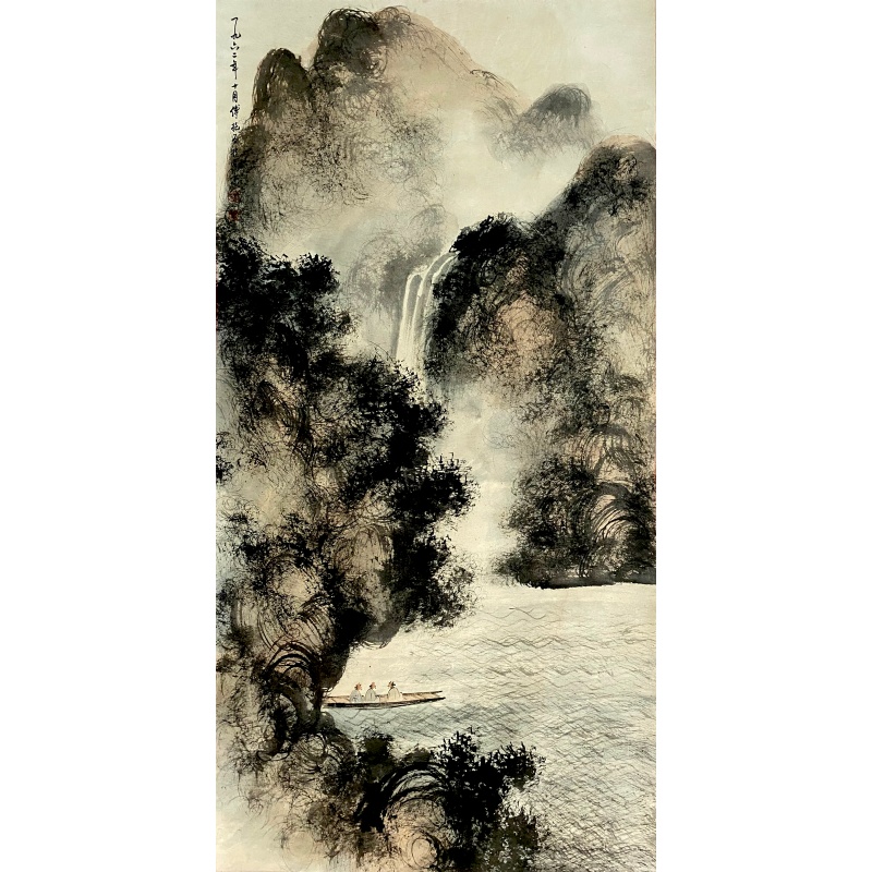 山水画小舟60738