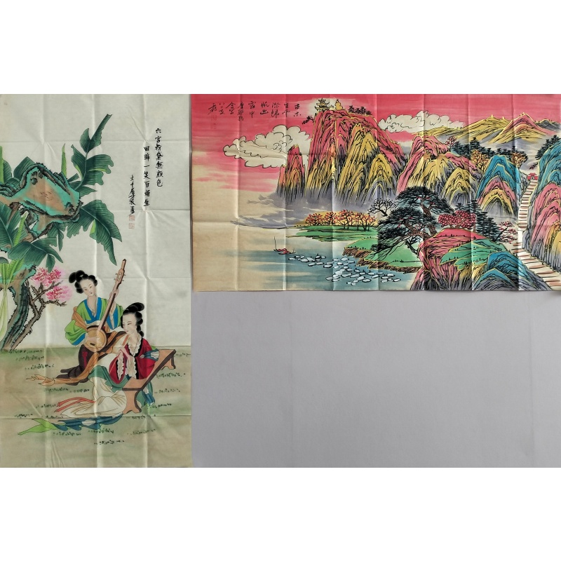 金碧山水、仕女图570300