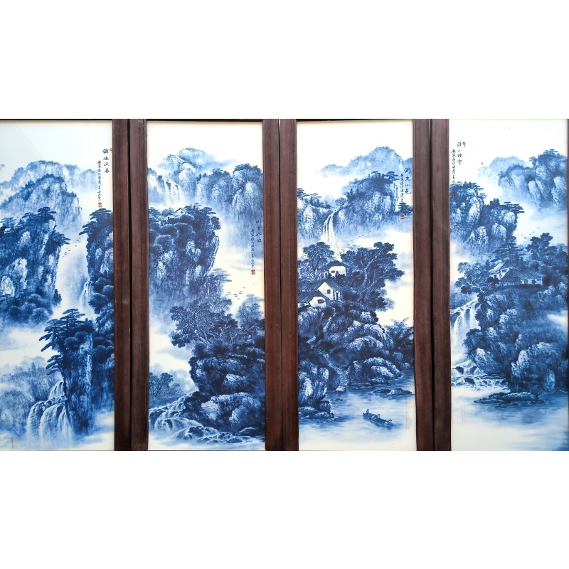 春，夏，秋冬山水瓷板画（四条屏）AA0035