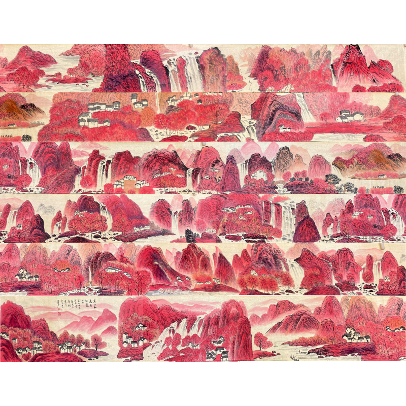 万山红遍长卷AE0033