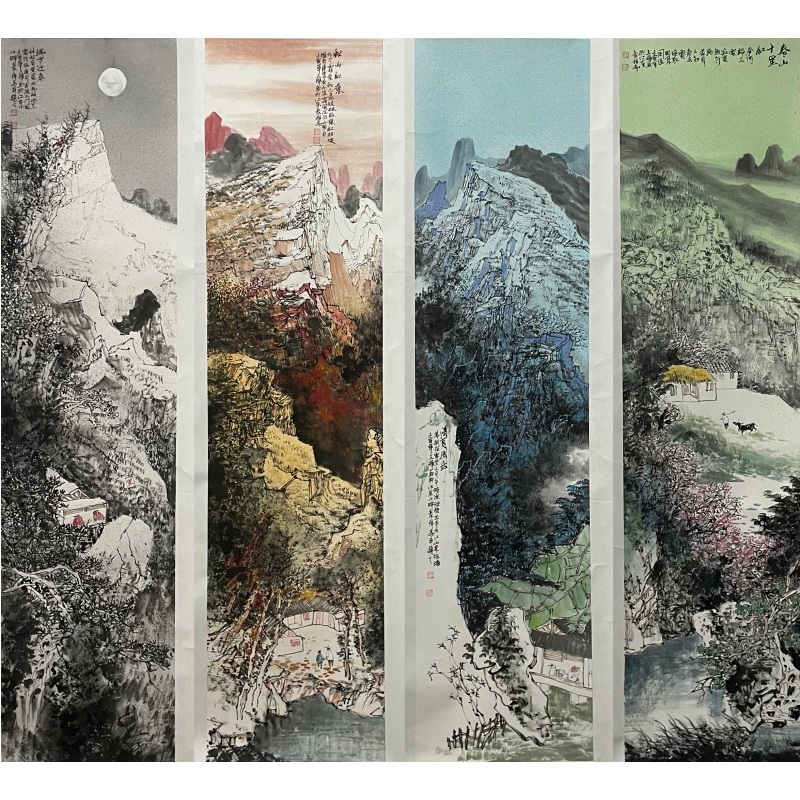 春夏秋冬四条屏860187