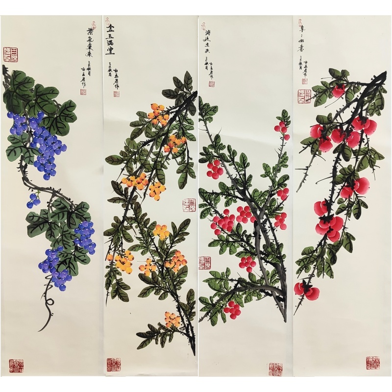 水果四条屏585250