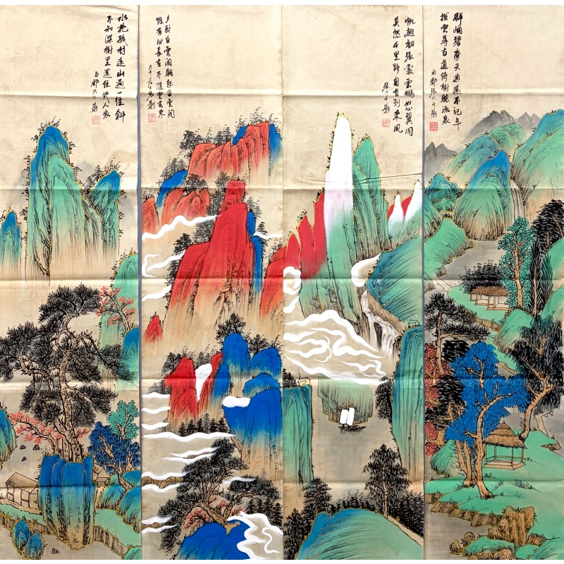 山水四条屏60473