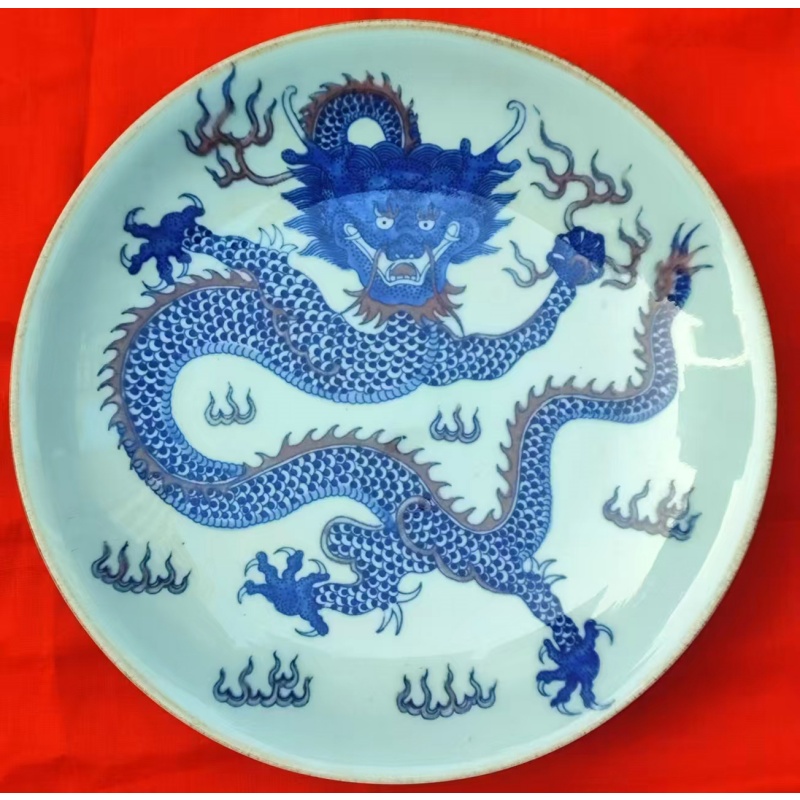 龙纹瓷盘AB0303