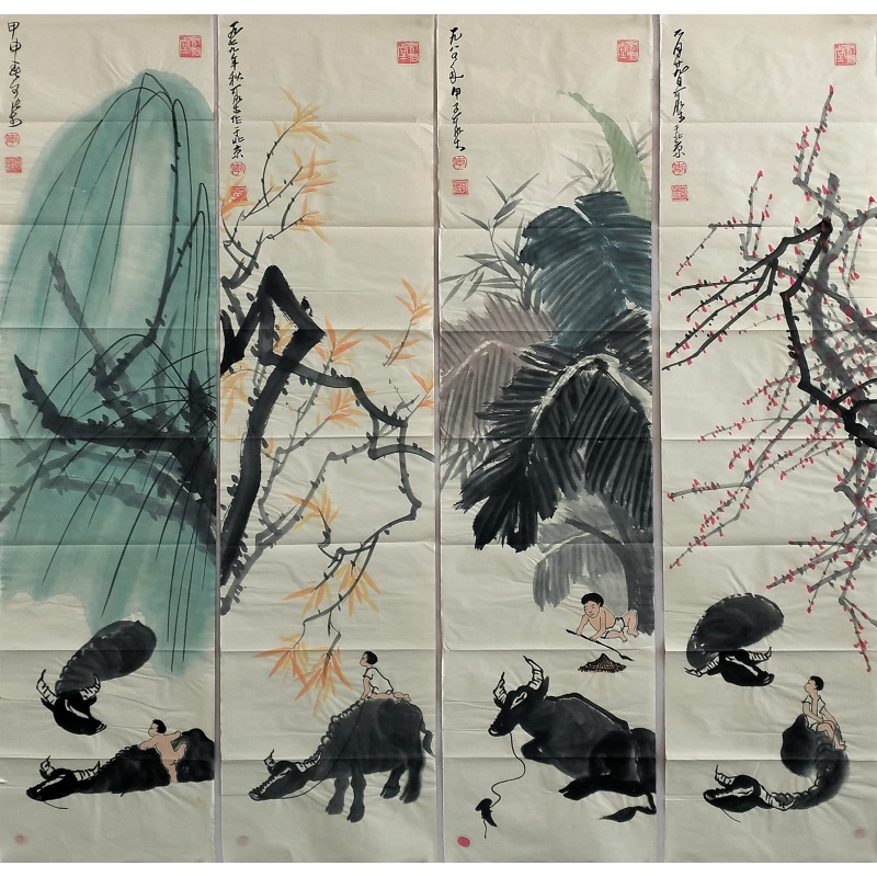 水牛画山水60213