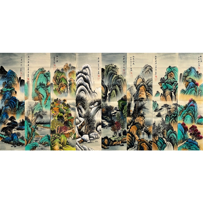 桃花源8条屏60742