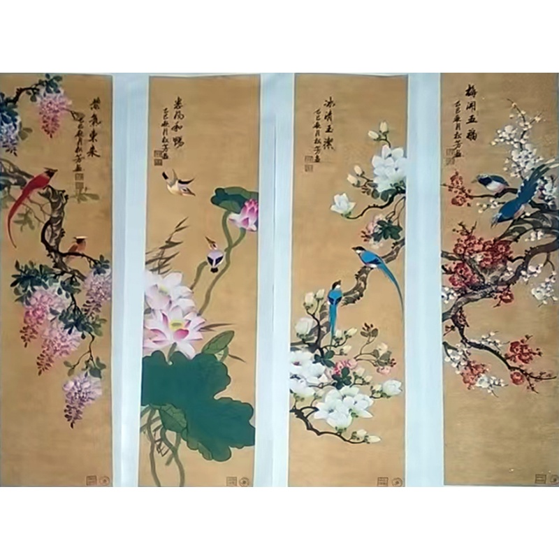 花鸟四条屏AC0059