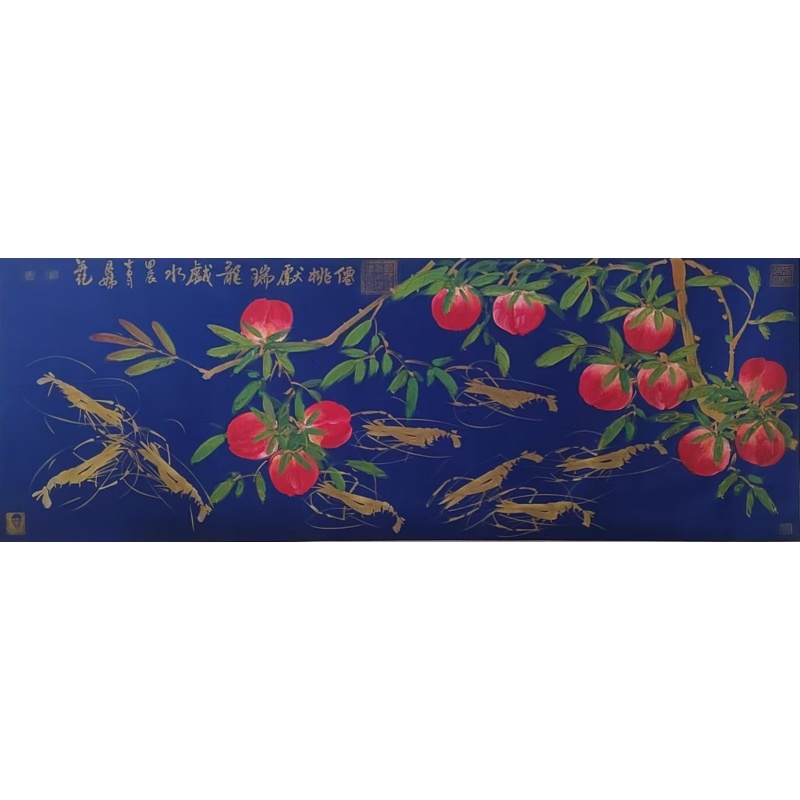 寿桃虾龙图AC0062