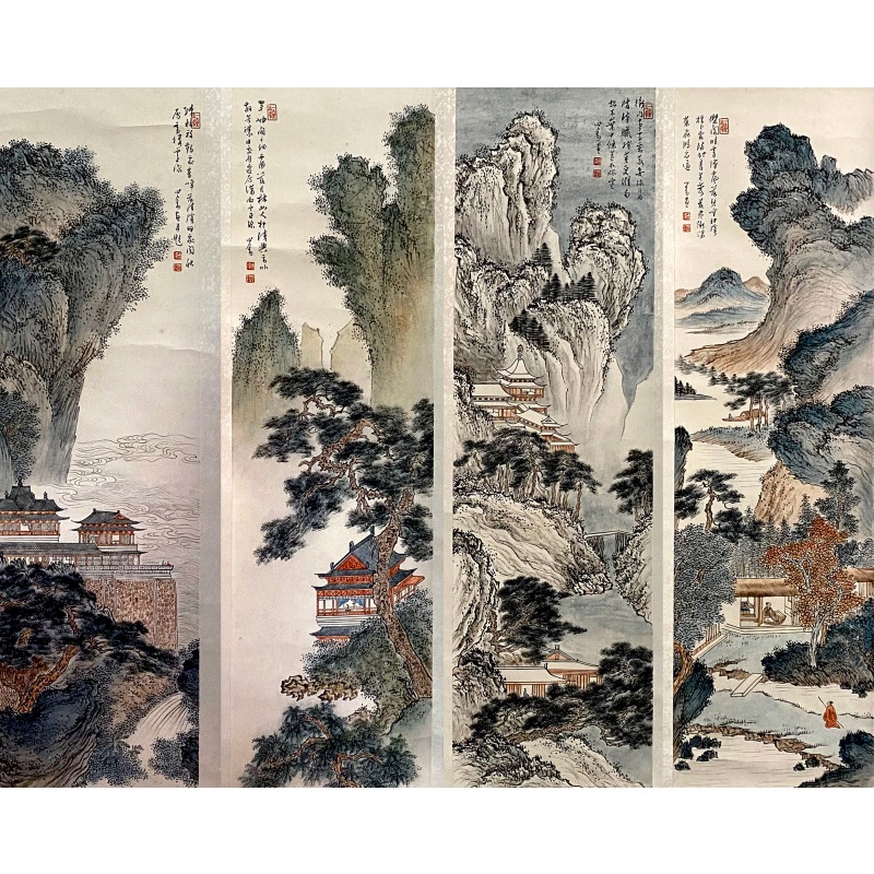 山水四条屏573070