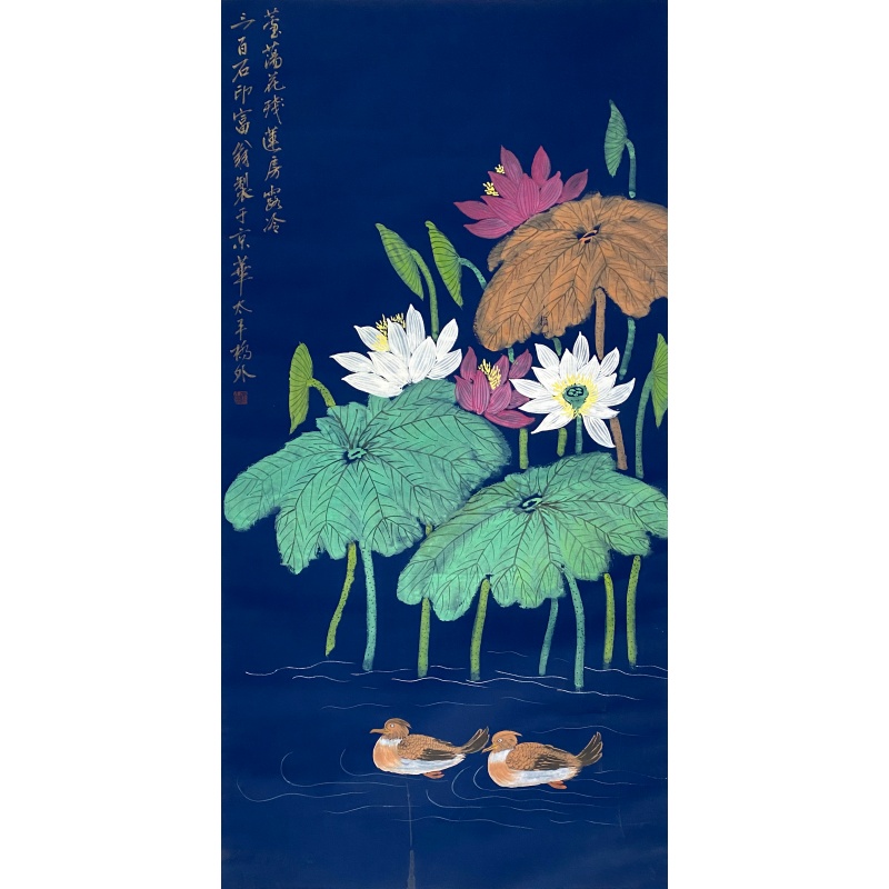 荷花鸳鸯图AE0004