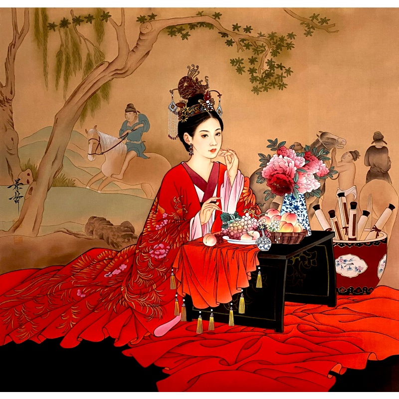 花卉美女图588570