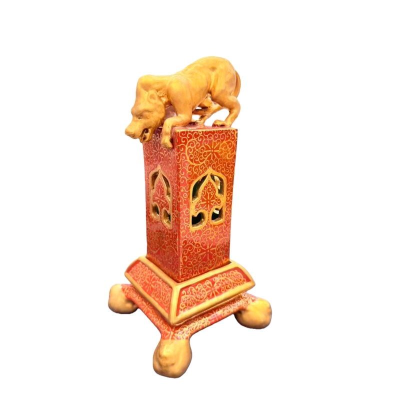 粉彩描金帽架AE0074