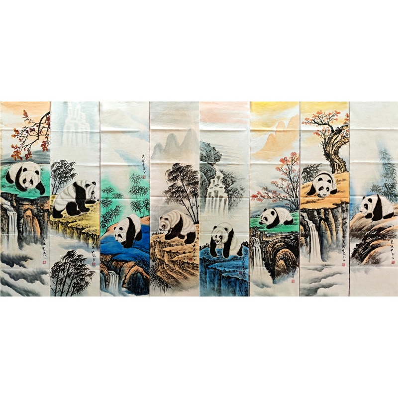 熊猫八条屏6092