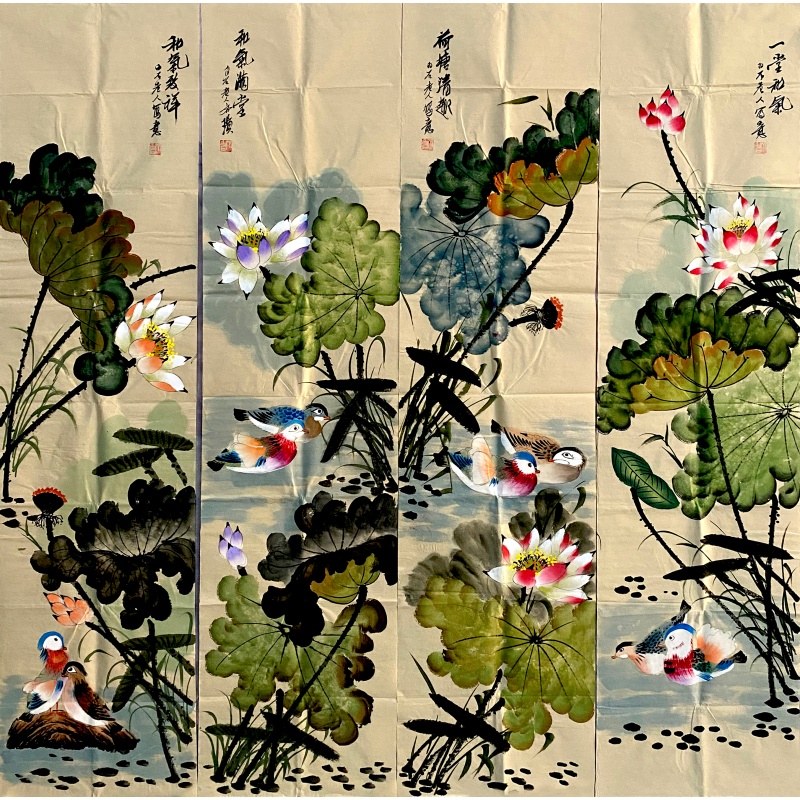 花鸟四条屏60129