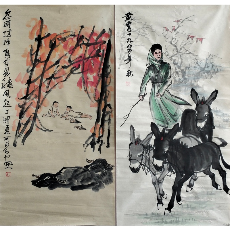 牧牛图、赶驴图60348