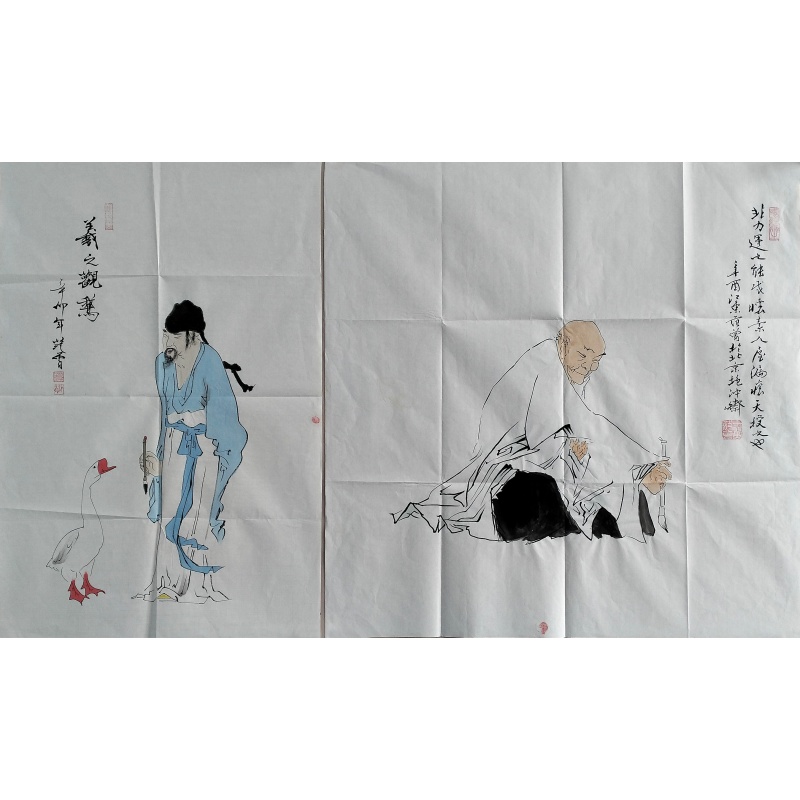 羲之观鹅、怀素书蕉59979