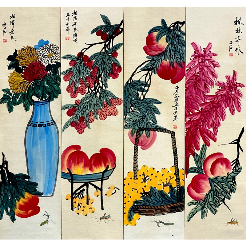 寿桃四条屏59926