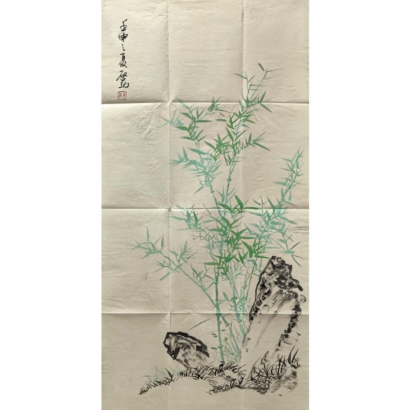 竹石图（绿竹）5306