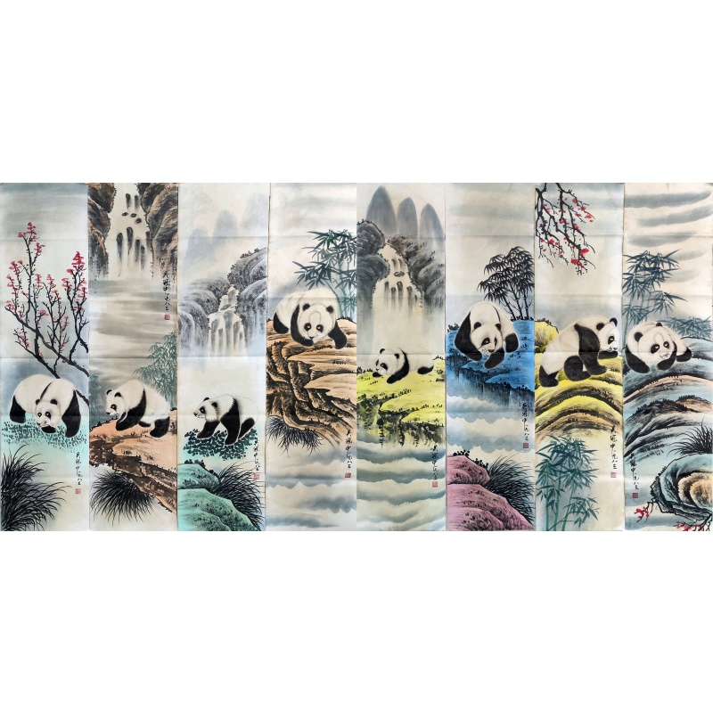 熊猫八条屏6165