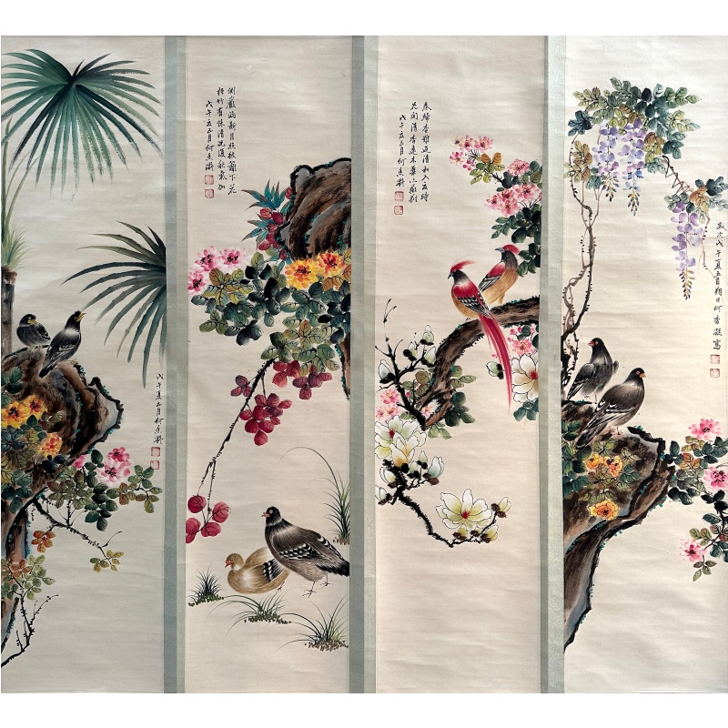 花鸟四条屏59511