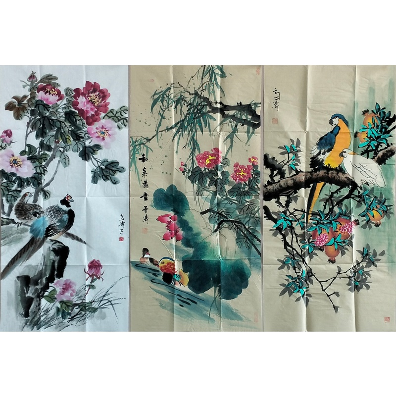 花鸟三幅、王雪涛59529